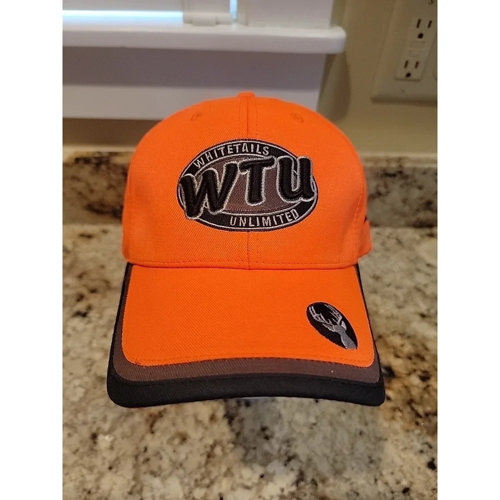 Whitetails Unlimited Adult Cap Hat Blaze Orange Deer Hunting One Size